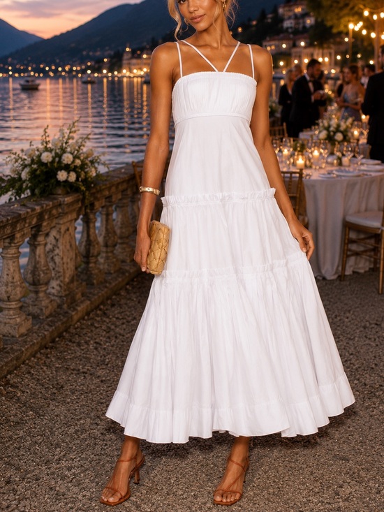 NICHOLAS Dresses & Skirts - Nicholas Novi‎ White Maxi 100% cotton Dress - Size 8